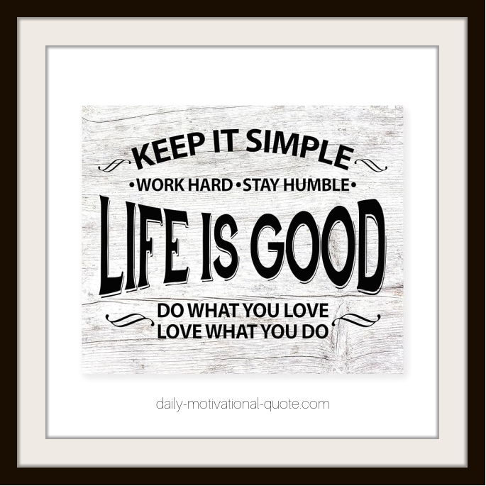 life is good quote
